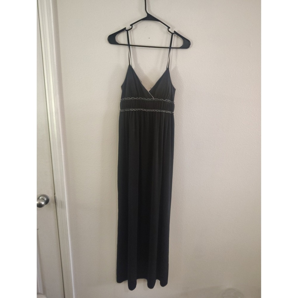Max Studio Womens Black Spaghetti Strap Empire Waist Maxi Dress Size M 9902T61